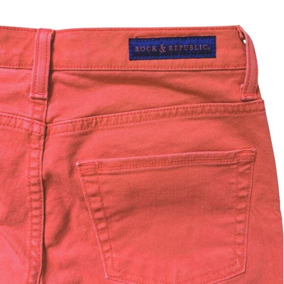 Rock and Republic Red/Orange Jeans | Size 6 - Picture 3 of 4